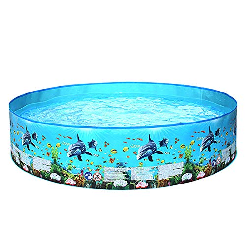 HALLOLURE 4ft Foldable Inflatable Swimming Pool for Kids & Adults - Portable Bathing Pool for Family Outdoor Water Fun - Snap Set Easy Setup Paddling Pool (10