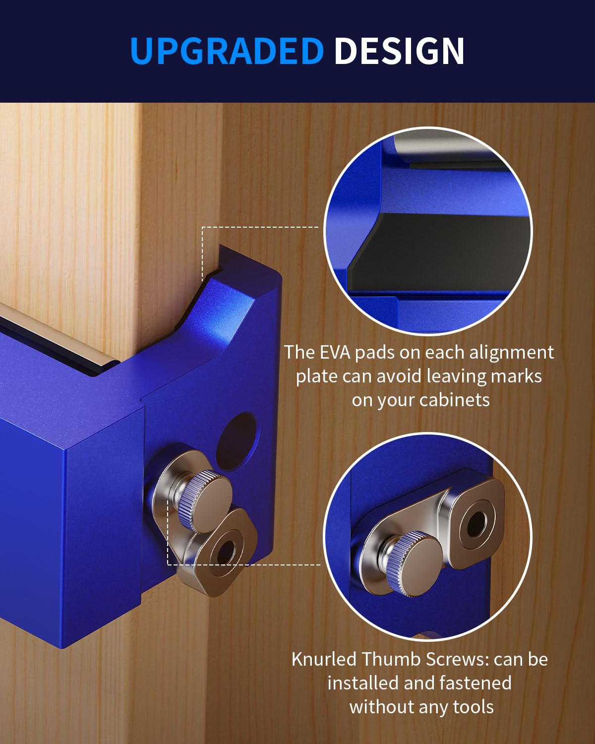 DAYDOOR 2-Pack Blue Cabinet Clamps - Professional Face Frame Installation & Woodworking Alignment Tools | Perfect for DIY Cabinets, Furniture Making & Home Renovation Projects