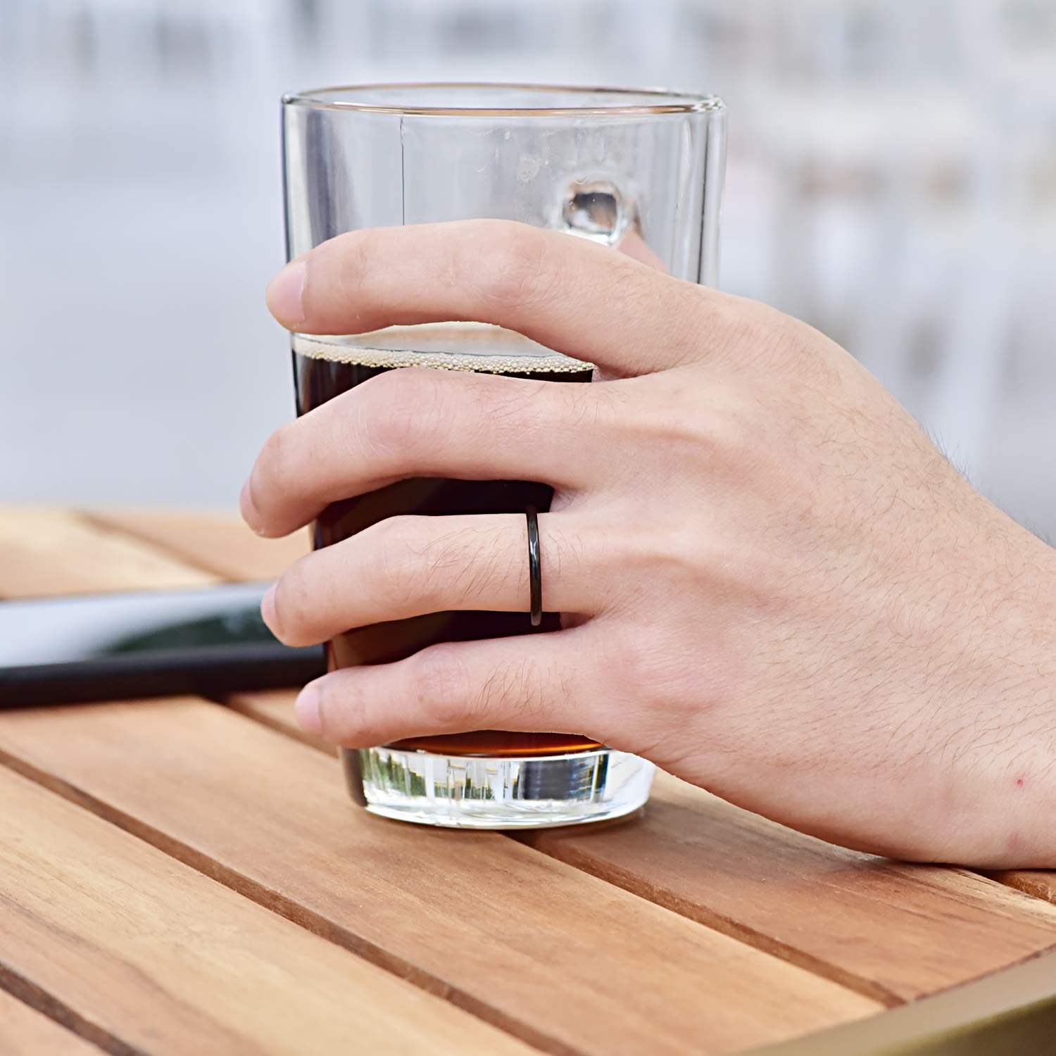 VAKKI 2mm Tungsten Carbide Wedding Ring for Women - Black, Blue, Silver Domed Comfort Fit Band - Sizes J1/2 to Y - Perfect for Engagement, Anniversary & Everyday Wear