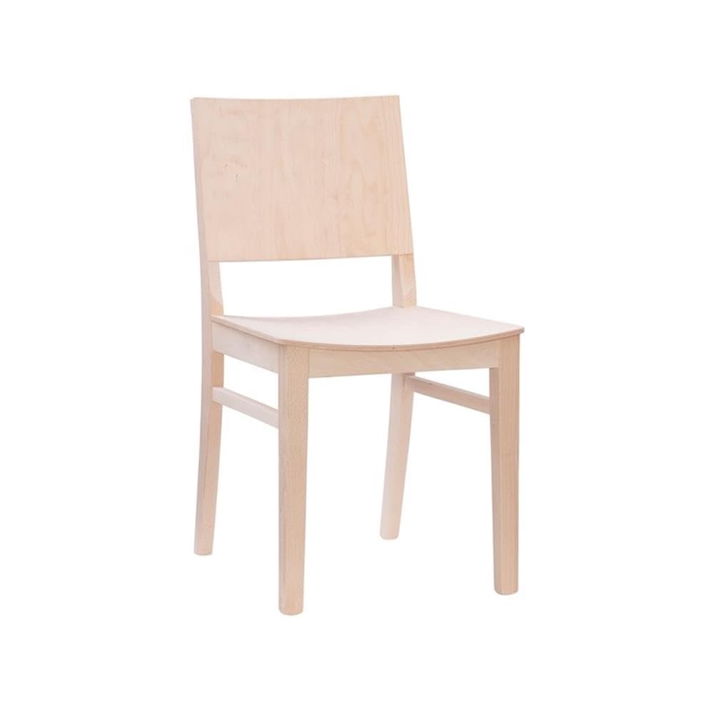 Linon Burke Commercial Grade Set of 2 Unfinished Wood Armless Side Chairs for Dining Room, Kitchen, or Office – Durable & Stylish Seating Solution