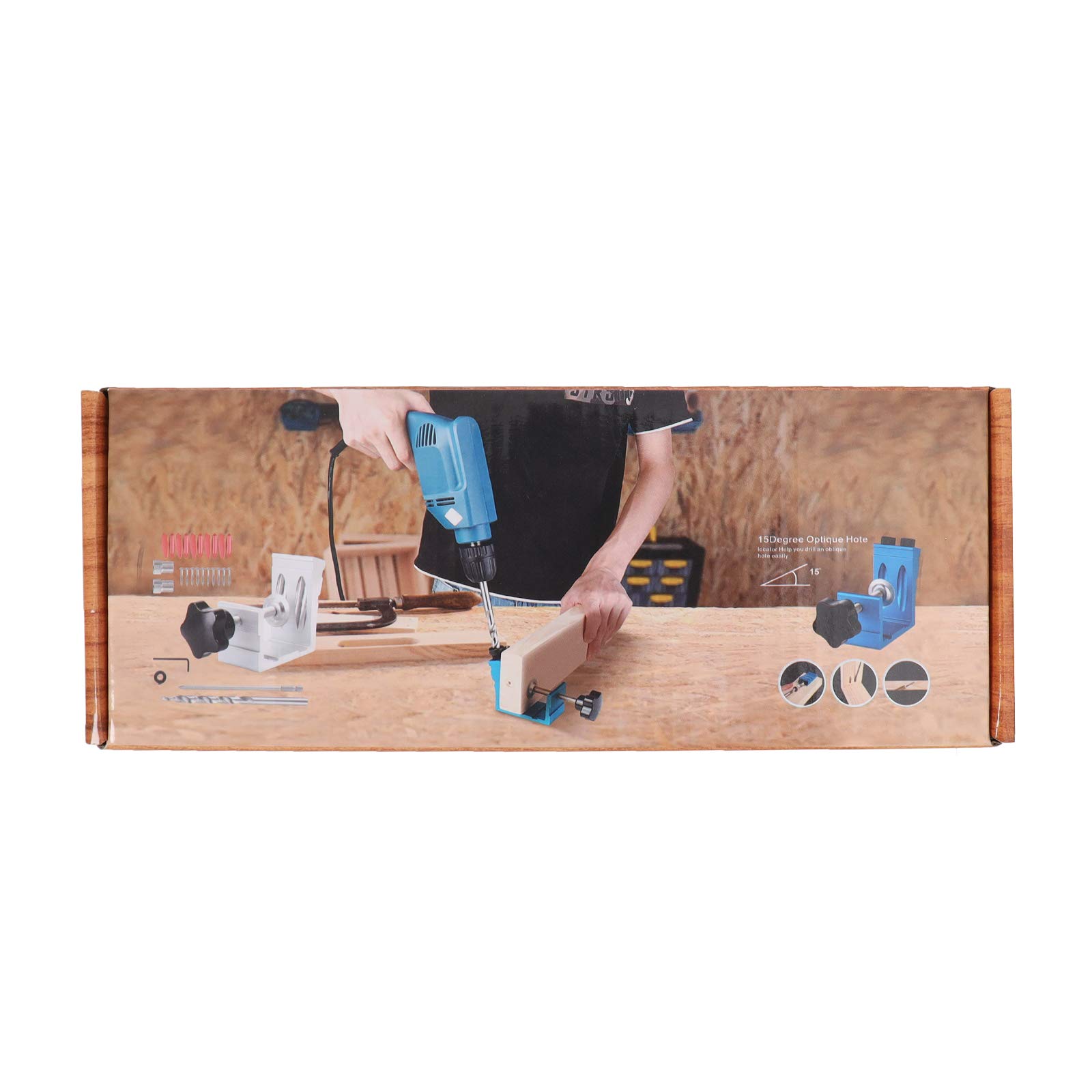 **Red Pocket Hole Jig Kit - 46pcs Woodworking Accessories with Angle Guides & Joint Locator for DIY Carpentry Projects - Perfect for Furniture Making, Cabinetry, and Home Repairs**