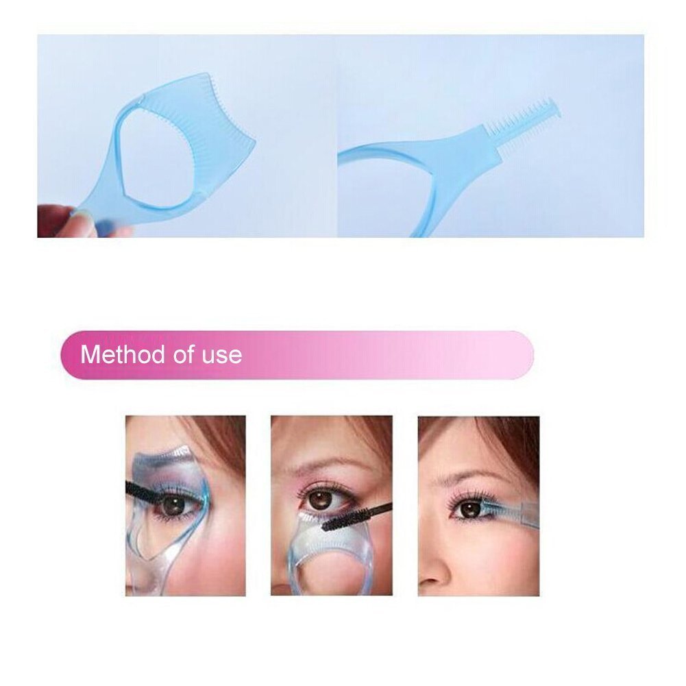 2-Pack Eyelash Makeup Tools - Upper & Lower Mascara Guard Applicator Guide with Eyelash Comb (Random Colors) for Perfect Lash Separation & Smudge-Free Application - Ideal for Professional Makeup Artists & Home Beauty Routines