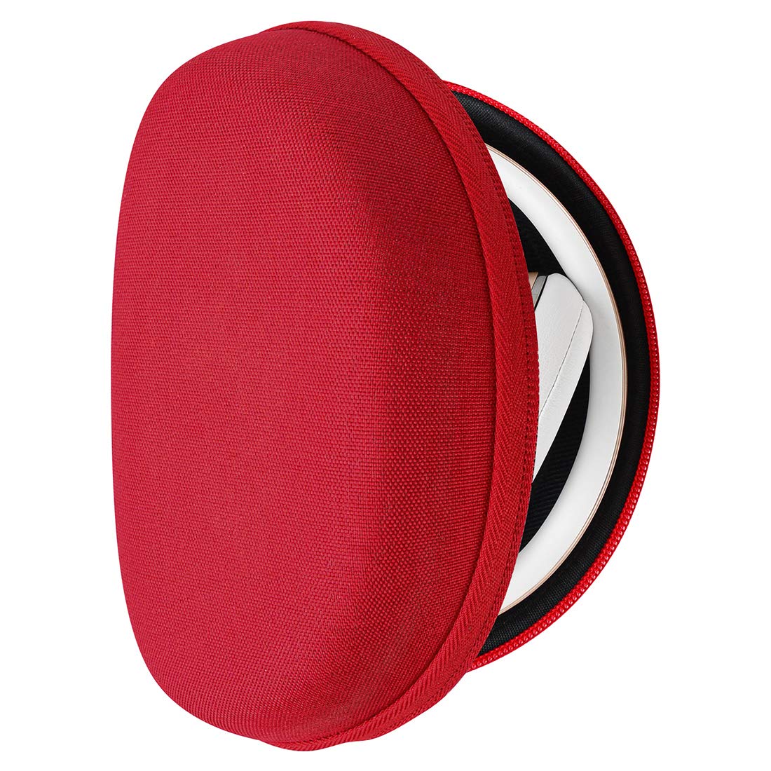 Geekria Hard Shell Headphone Case for Beats Solo HD/4/3/2/Pro Wireless - Durable Travel Carrying Bag with Cable Storage (Red) - Perfect for Travel, Commuting & Headphone Protection