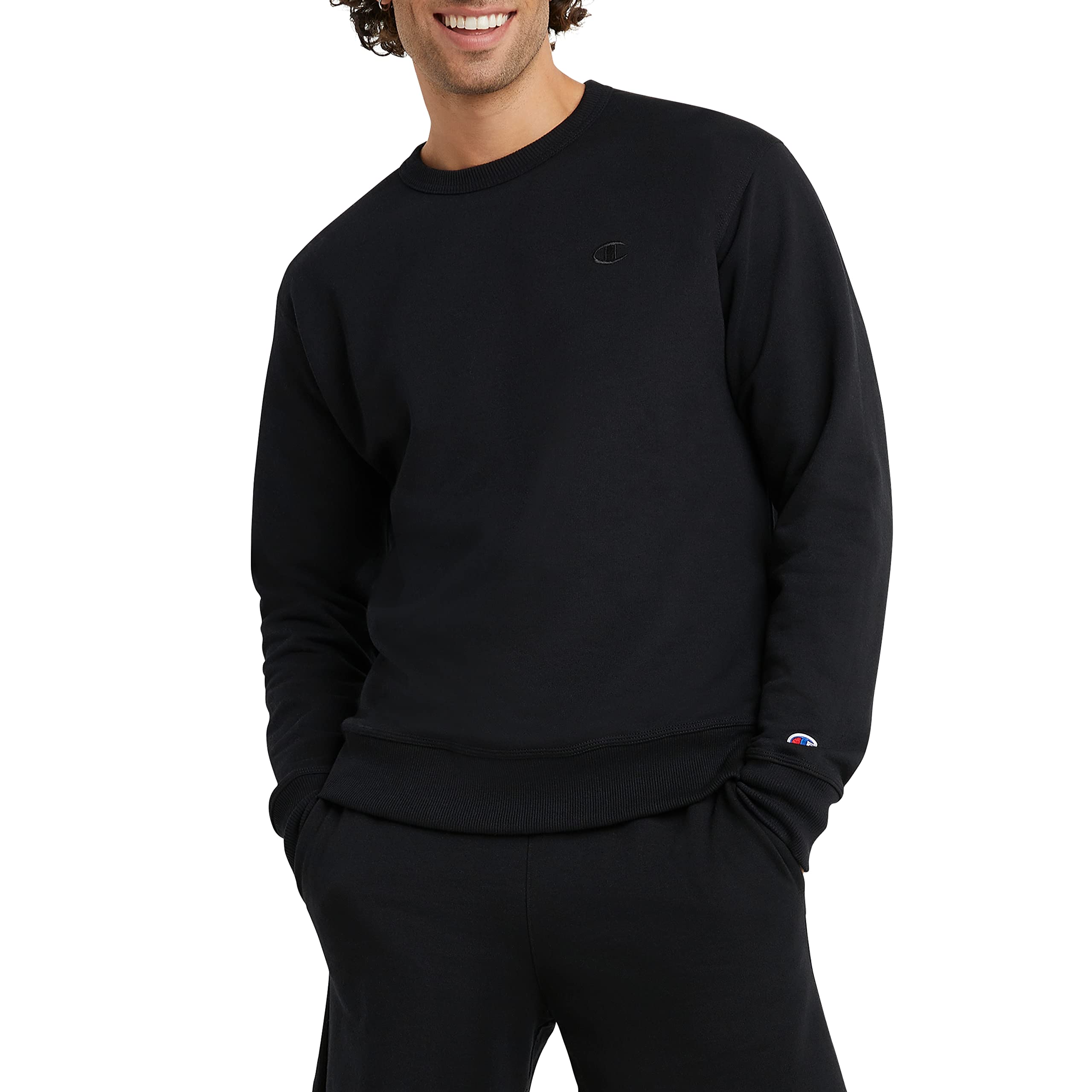 Champion Men's Powerblend Crewneck Sweatshirt - Soft Cotton Blend Pullover for Casual Wear & Gym (Regular & Big & Tall Sizes) - Perfect for Everyday Comfort, Workouts & Lounge