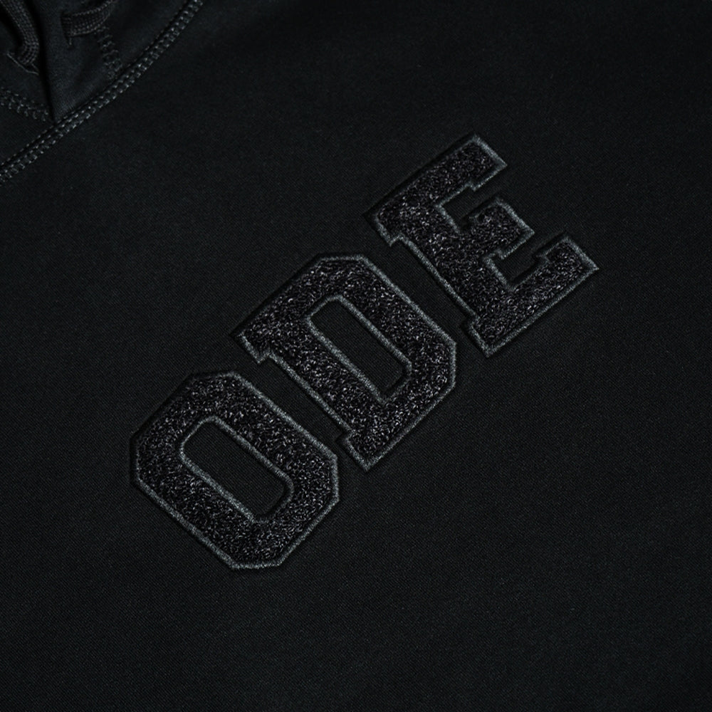 Open Dialogue Tie Dyed Logo Embroidered Hoodie - Black | Stylish Streetwear for Men & Women | Perfect for Casual Outfits, Music Festivals & Urban Fashion
