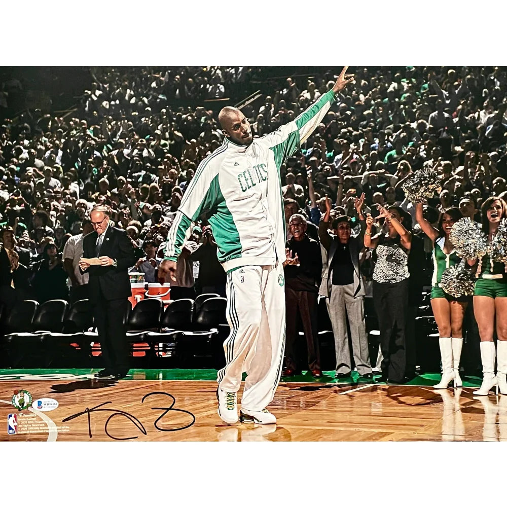 Kevin Garnett Autographed Boston Celtics 16x20 Photo with COA - BAS Certified NBA Memorabilia for Sports Collectors & Celtics Fans - Perfect for Man Cave, Sports Room Decor or Gift for Basketball Enthusiasts