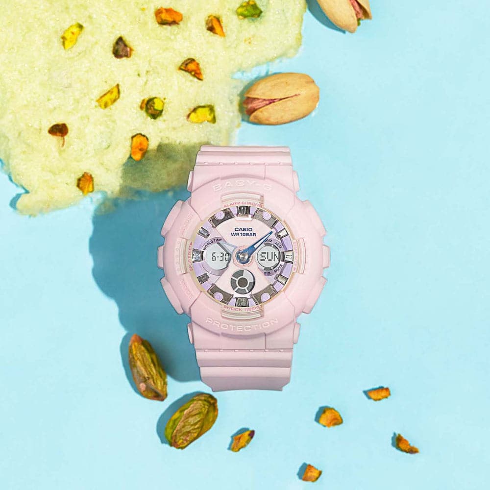 CASIO BABY-G BA-130WP-4ADR Pink Resin Strap Women's Digital Sport Watch - Waterproof, Shock Resistant for Running, Swimming & Outdoor Activities