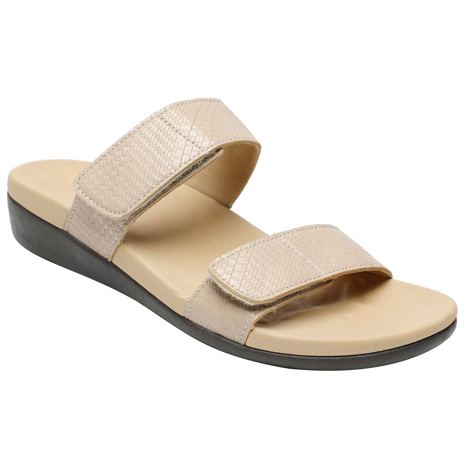 **MEGNYA Orthotic Sandals for Women - Plantar Fasciitis Relief, Flat Feet Support & Arch Support Slides - Comfortable Walking Sandals for Work, Travel & Everyday Wear**