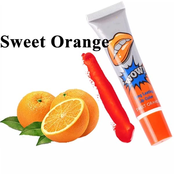 6 Colors Long Lasting Waterproof Tattoo Peel Off Lip Tint Set - Rose Pink, Watermelon, Sexy Red, Lovely Peach, Cherry Red, Sweet Orange (15g) | Vegan Cruelty-Free Lip Stain for Daily Wear, Parties & Special Occasions