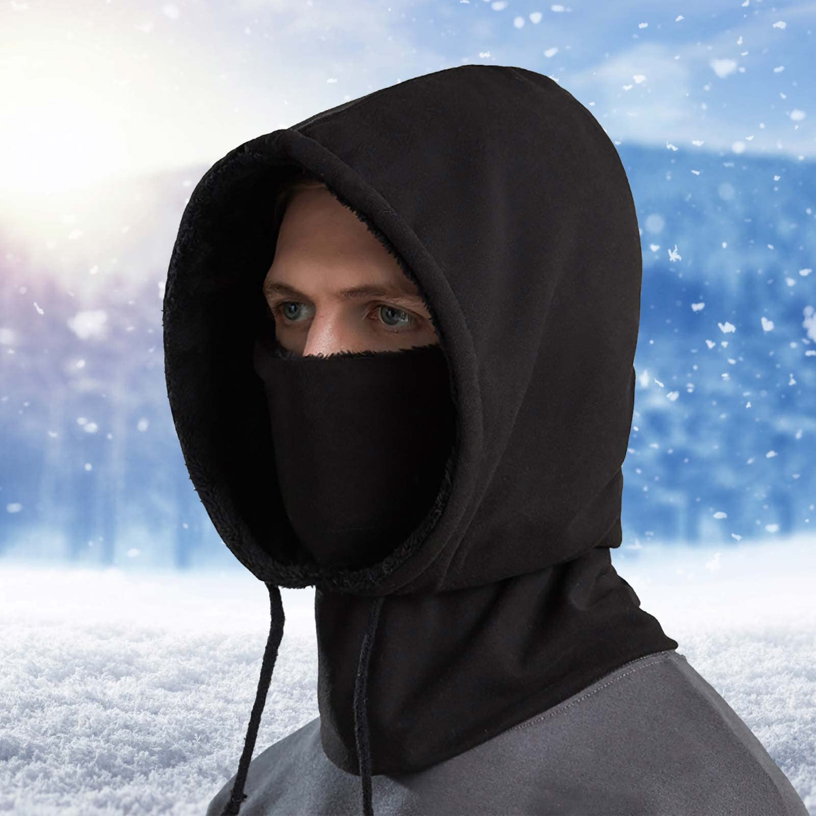 **Balaclava Ski Mask - Fleece Windproof Thermal Face Cover for Cold Weather - Winter Neck Warmer & Scarf Hood - Perfect for Skiing, Snowboarding, and Outdoor Activities**