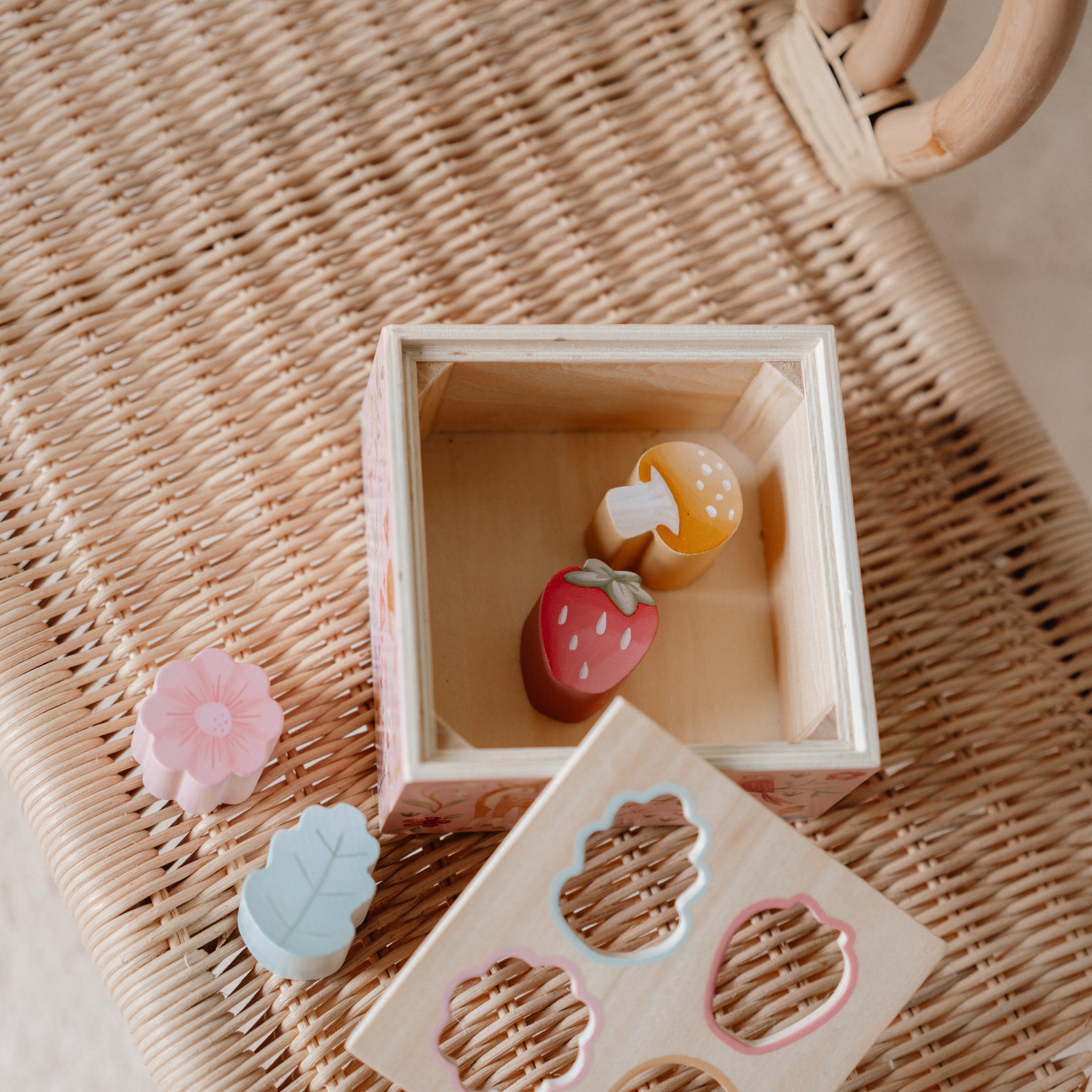 Fairy Garden Wooden Shape Sorter Toy - Montessori Learning Activity for Toddlers - Perfect for Early Childhood Education & Sensory Play