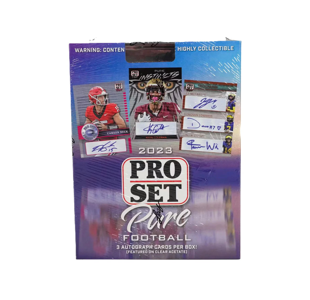 2023 NFL Pro Set Pure Football Trading Cards Hobby Box - Collectible Sports Cards for Fans & Investors | Perfect for Trading, Collecting & Gifting