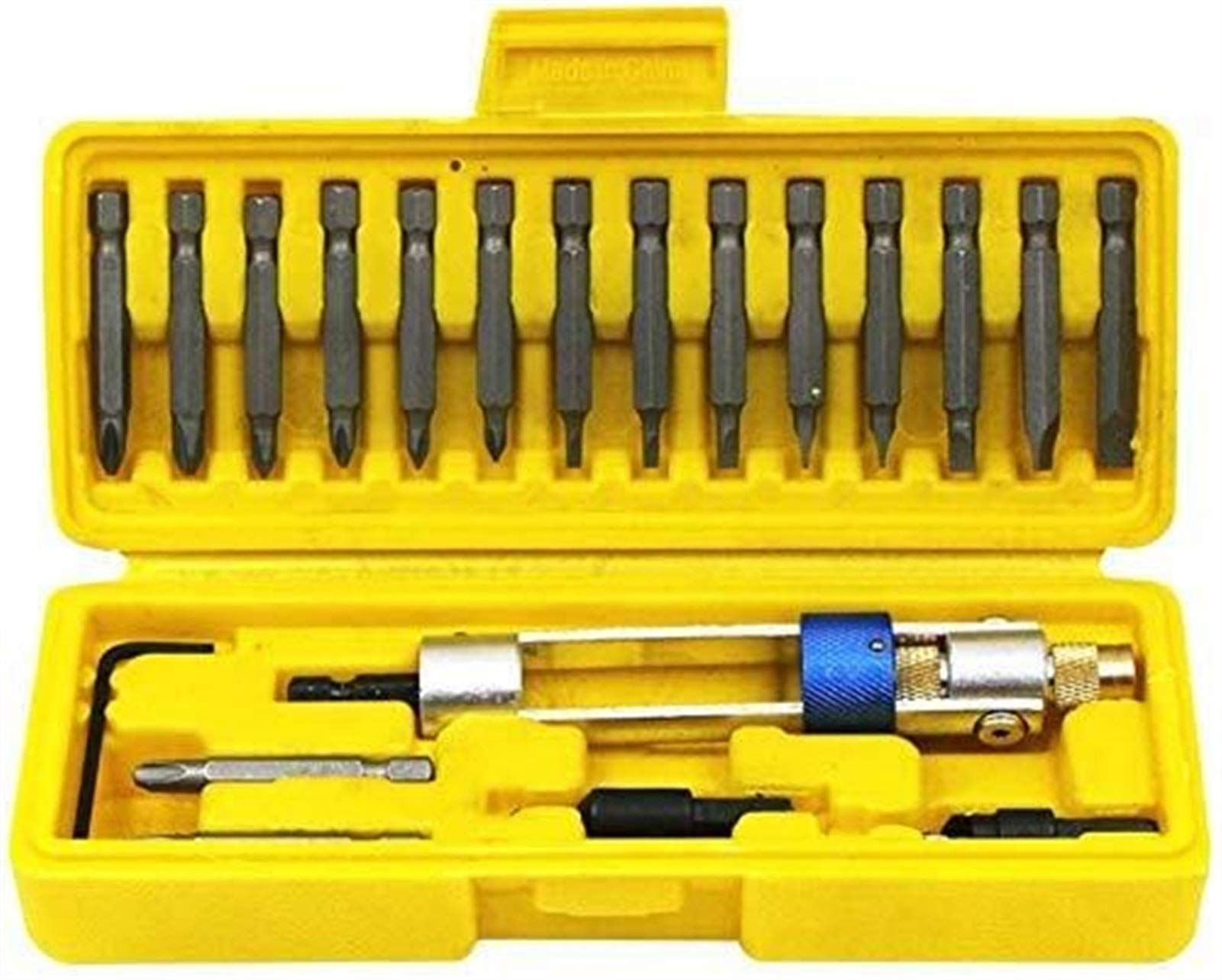 20-Piece Multi-Functional Screwdriver Bit Set - HSS Drill Driver Bits with Storage Box for Professional & DIY Use - Includes Allen Wrench & Countersink Bits - Perfect for Home Repair, Furniture Assembly & Automotive Maintenance
