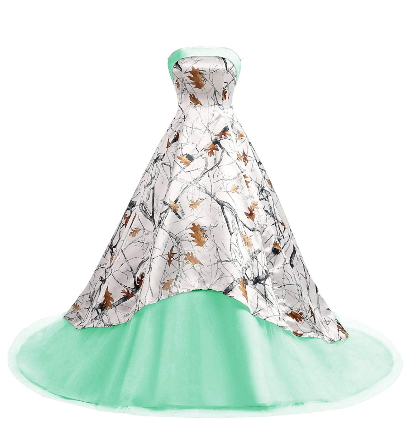 APXPF Women's Camouflage Print Wedding Dress - Elegant Tulle Ball Gown for Prom, Quinceañera & Special Occasions | Perfect for Bridal, Formal Dances & Evening Parties