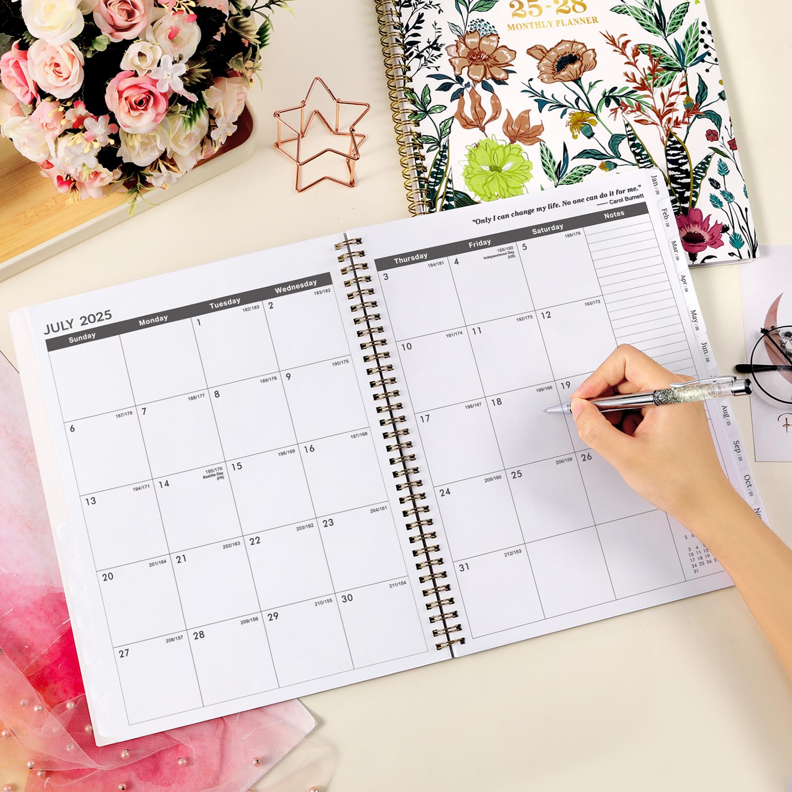 2025-2028 Monthly Planner Calendar | 3 Year Academic Planner (July 2025 - June 2028) | 9