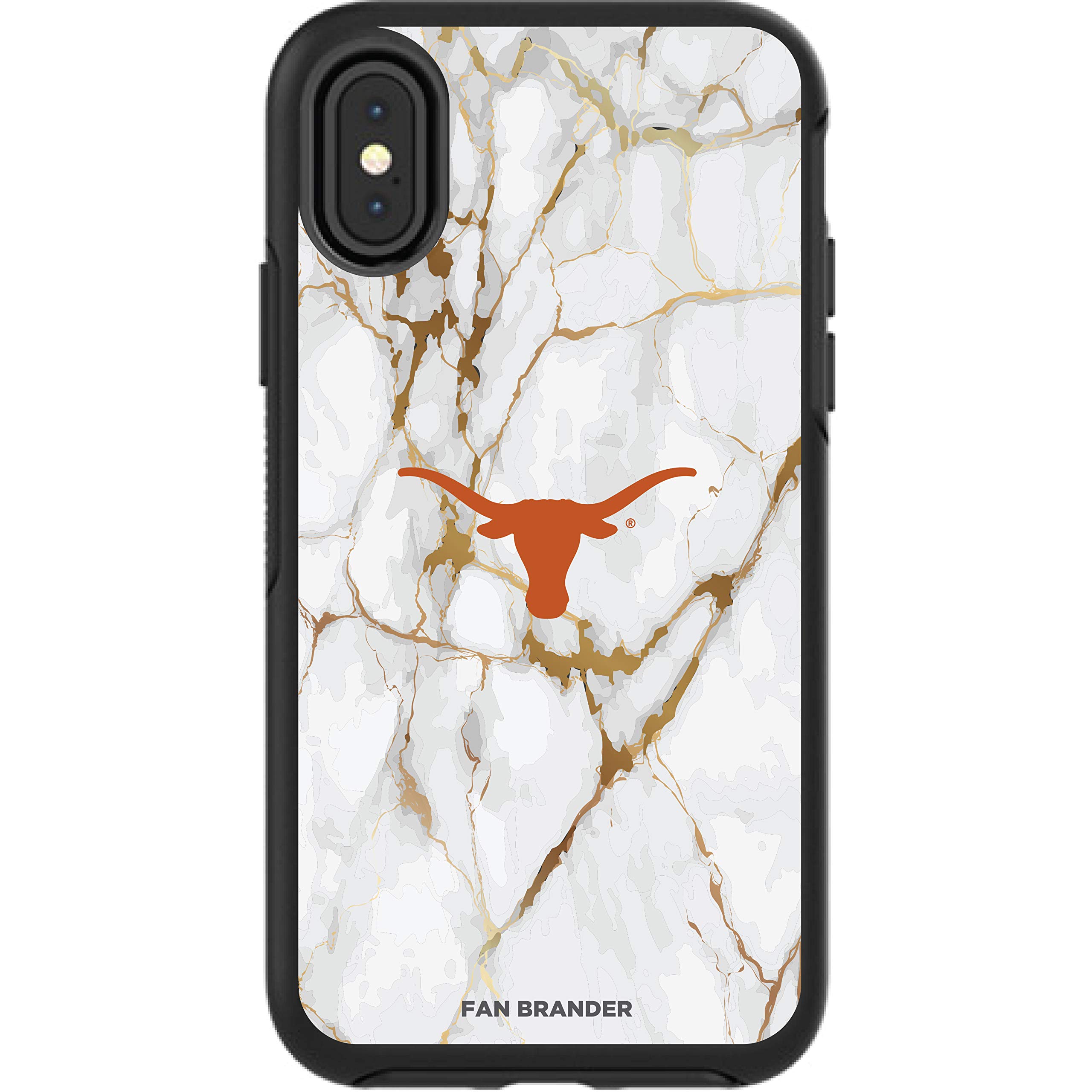 NCAA OtterBox Symmetry Phone Case Compatible with Apple iPhone - White Marble Design | Durable Protection & Stylish Cover for College Fans | Perfect for School, Games & Everyday Use