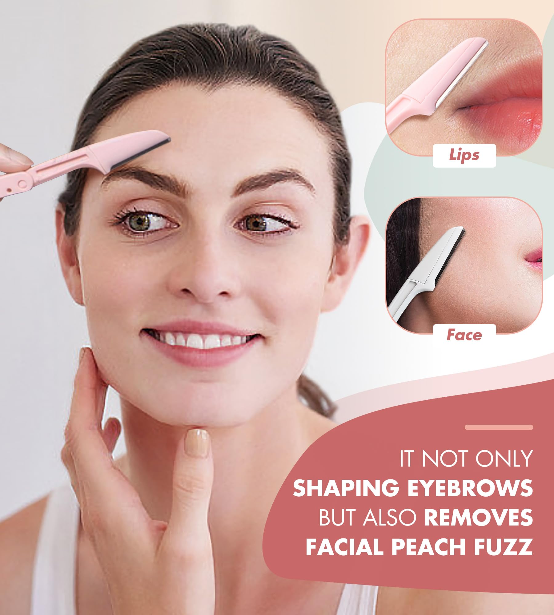 Premium Dermaplaning Tool Set - 30 Pcs Facial Exfoliating Razors & 20 Blade Refills for Women & Men - Peach Fuzz Remover, Skin Smoothing & Eyebrow Shaping - At-Home Spa Treatment & Pre-Makeup Prep