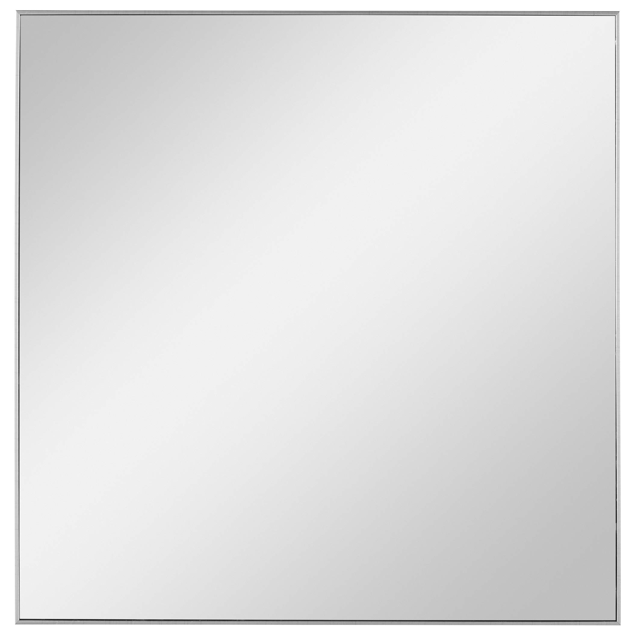 Alexo Silver Square Mirror - Elegant Wall Decor for Living Room, Bedroom & Bathroom | Modern Home Decor & Stylish Vanity Mirror