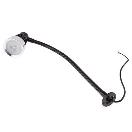 12V Flexible Gooseneck LED Reading Lamp - Adjustable Bedside Light for Headboard or Wall Mount - Perfect for Night Reading, Study, and Relaxation
