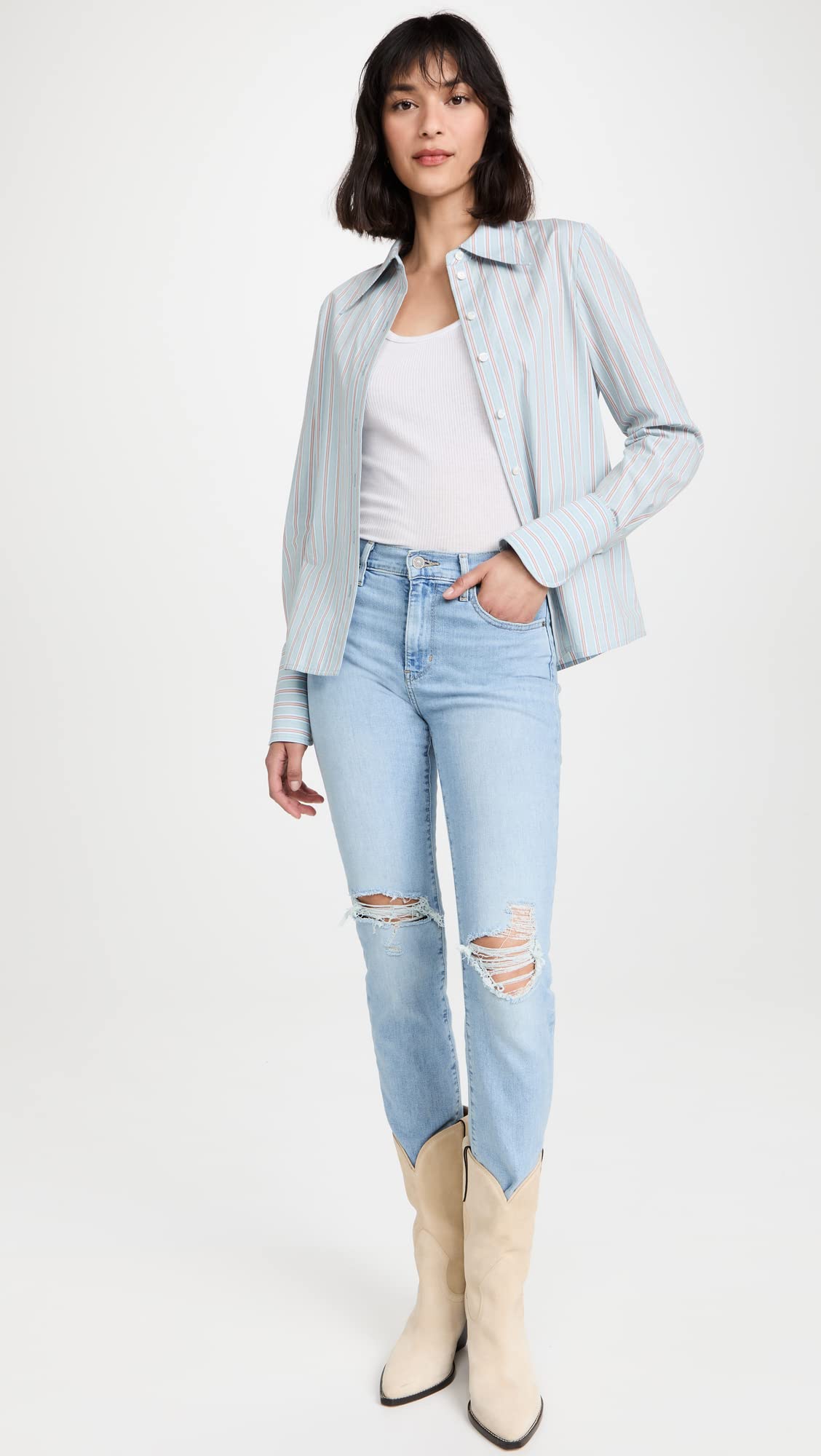 Levi's Women's Premium 724 High Rise Straight Jeans - Slim Fit Stretch Denim Pants for Casual Wear & Everyday Outfits