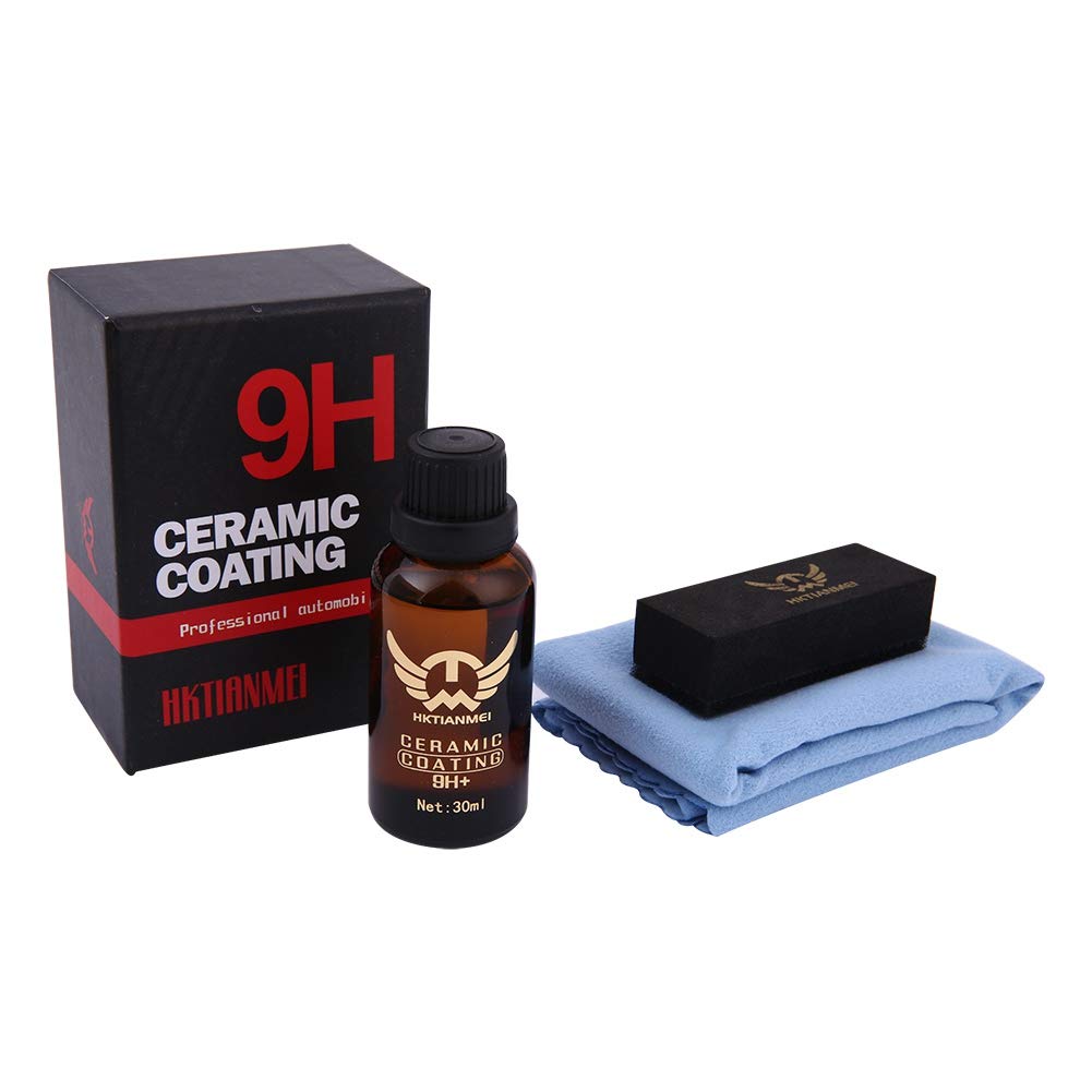 9H Hardness Nano Ceramic Coating for Cars - Super Hydrophobic Liquid Glass Coating Polish Kit (30ml) - Protect Paint & Enhance Shine for Sedans, SUVs & Trucks