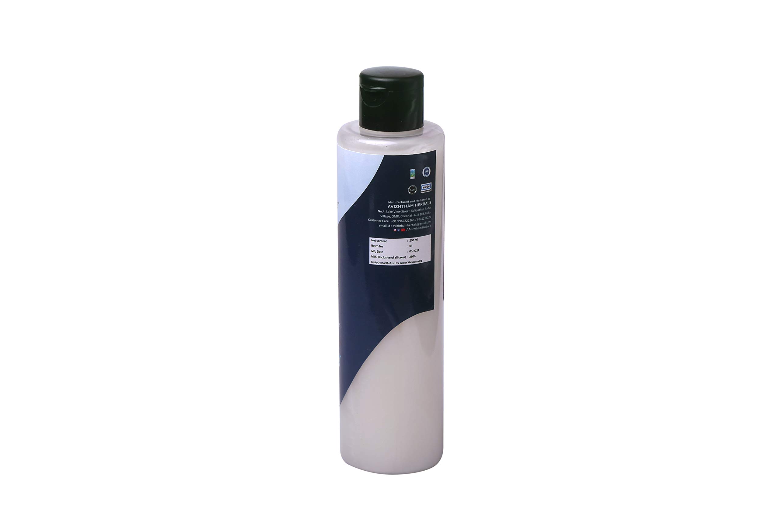 Avizhtham's Herbals Pure & Natural Goat Milk Shampoo for Hair Growth & Shine | Sulfate-Free & Organic | 200ml Bottle | Perfect for Dry, Damaged Hair & Scalp Care