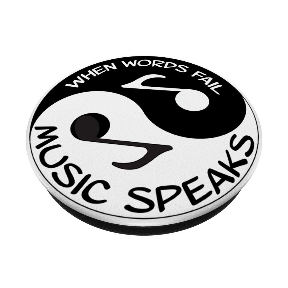 Yin Yang Music Lovers PopSockets PopGrip - Swappable Phone & Tablet Grip for Musicians, Perfect Gift for Music Teachers & Students - Great for Concerts, Music Classes & Daily Use