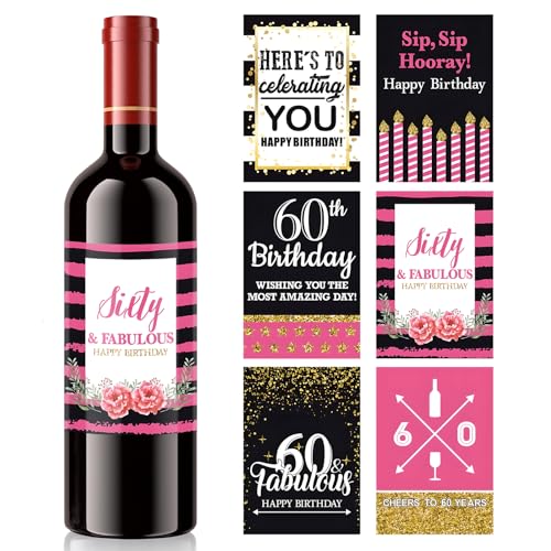 60th Birthday Labels