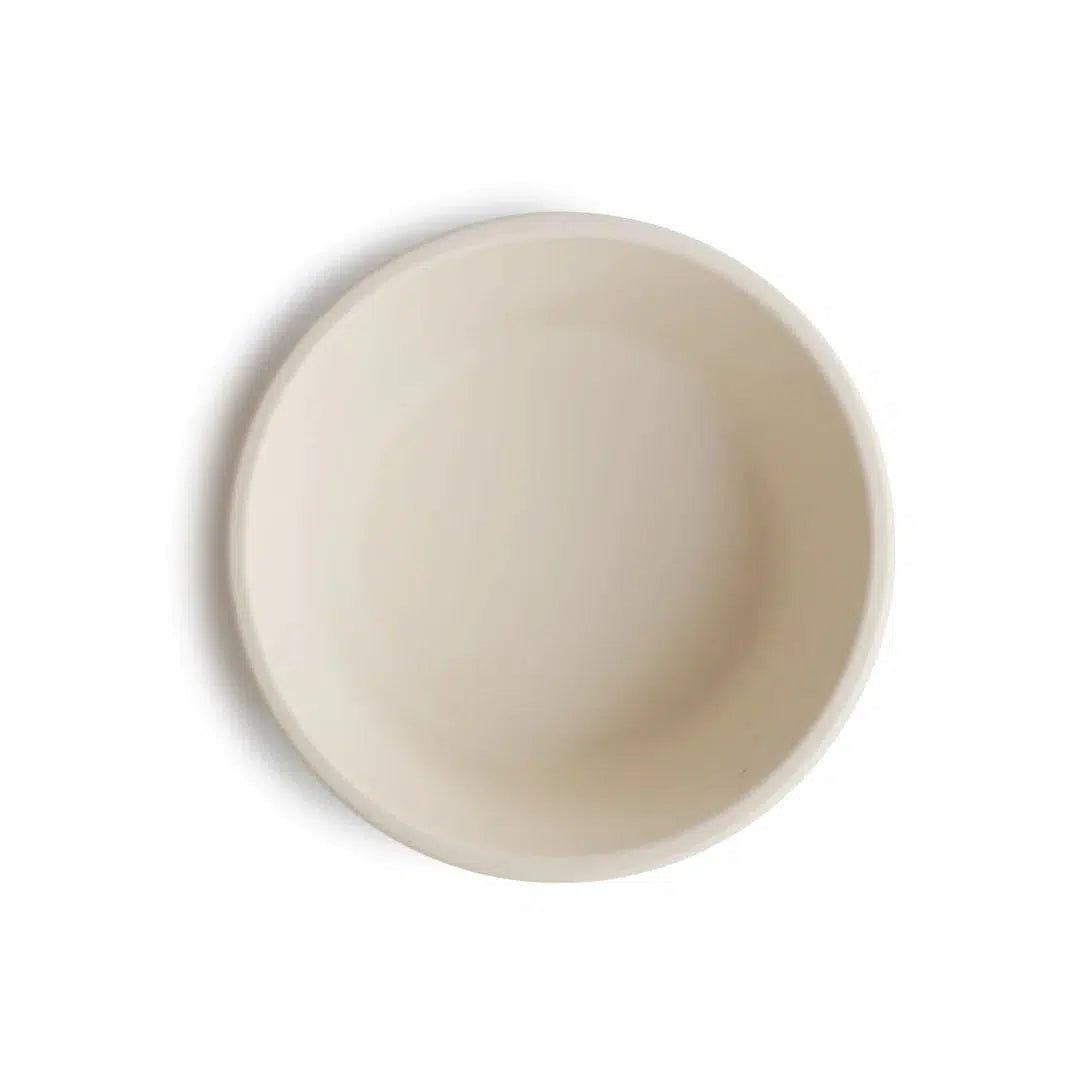Mushie Silicone Suction Bowl - BPA-Free Baby Feeding Dish with Strong Suction Base, Non-Slip & Durable for Toddlers - Perfect for High Chairs, Travel & Mess-Free Meals (Ivory)