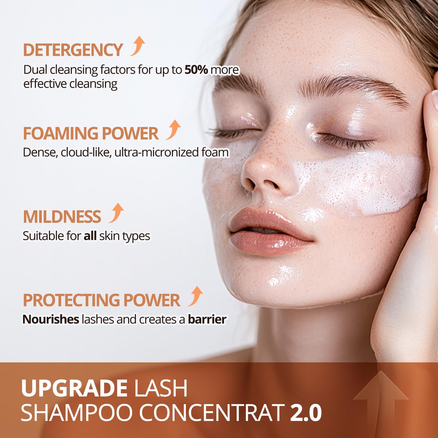 Eyelash Shampoo Concentrate 100ml - Gentle Lash Cleanser for DIY Eyelash Extensions | Almond Oil Formula | Perfect for Daily Lash Care & Extension Maintenance