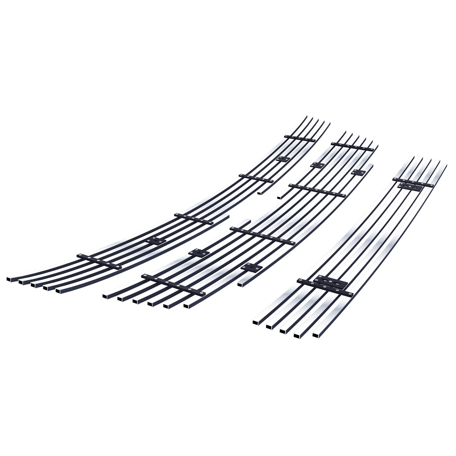 APS Chrome Billet Front Grill Grille Insert Combo C67946A for Chevy Colorado 2004-2012 - Upper & Lower Bumper Replacement - Upgrade Your Truck's Style for Off-Road & Daily Driving