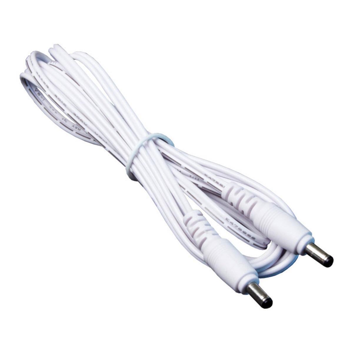 39in. White Male to Male Cable Connector for GM Under Cabinet Lighting - Perfect for Kitchen, Closet & Cabinet LED Strip Light Installation