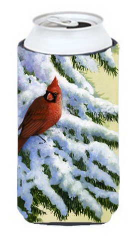 Red Cardinal Tall Boy Can Cooler - Insulated Beer Hugger for Outdoor & Parties