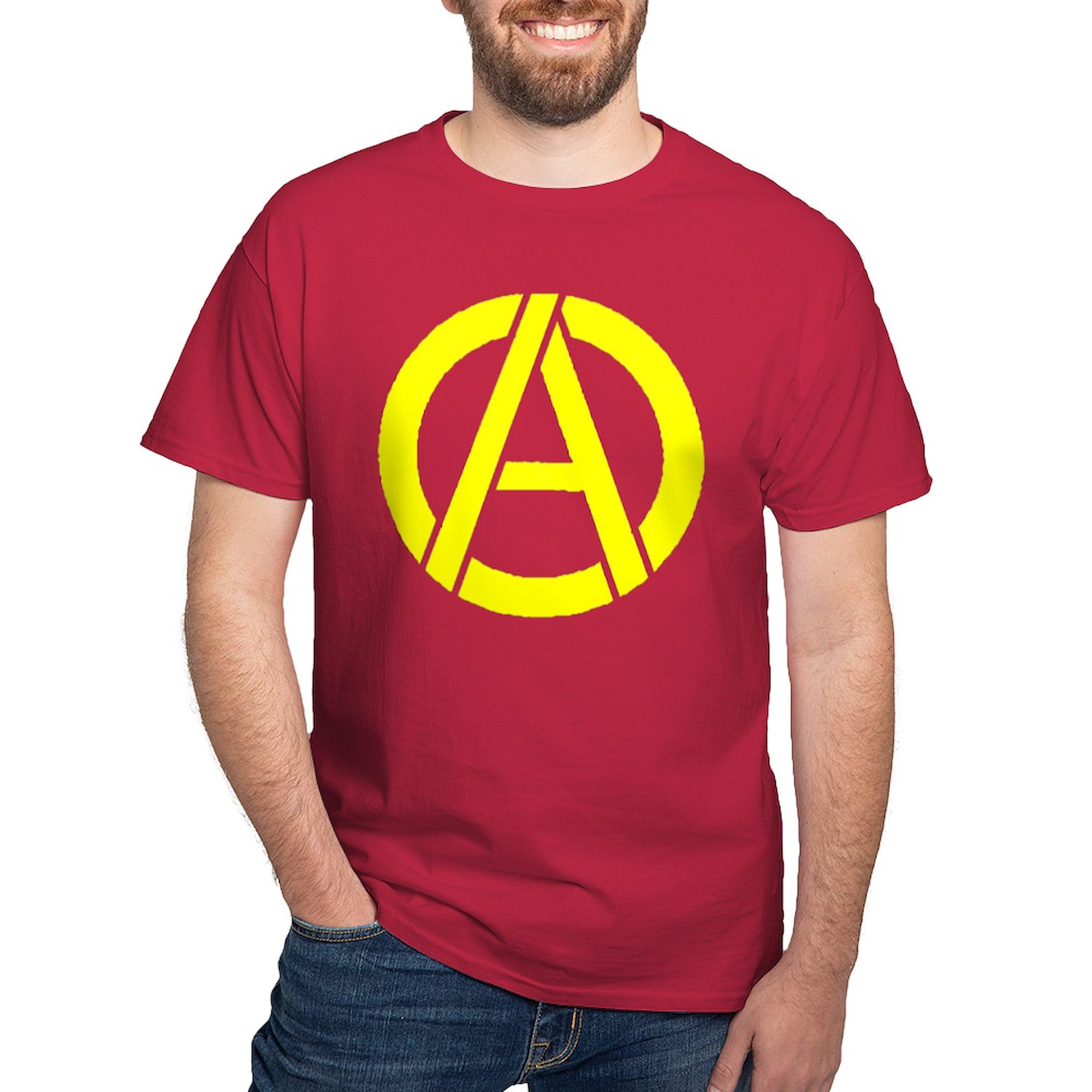 Anarcho Capitalist Symbol Dark T-Shirt for Men | 100% Cotton Classic Graphic Tee | Protest Wear, Political Statement, Libertarian Fashion