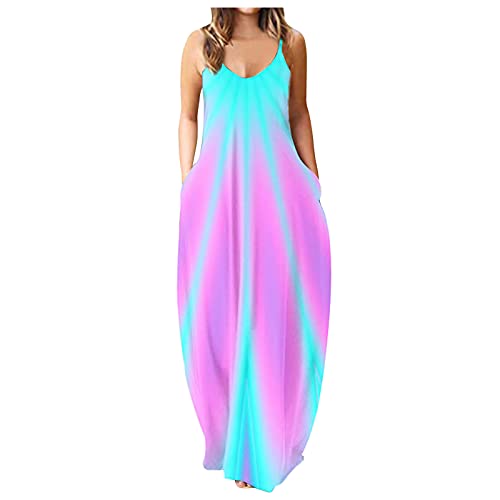 INNOVIERA Women's Summer Dresses - Casual Sleeveless Maxi Long Dress with Spaghetti Straps | Boho Beach Dress for Vacation, Party & Outdoor Activities