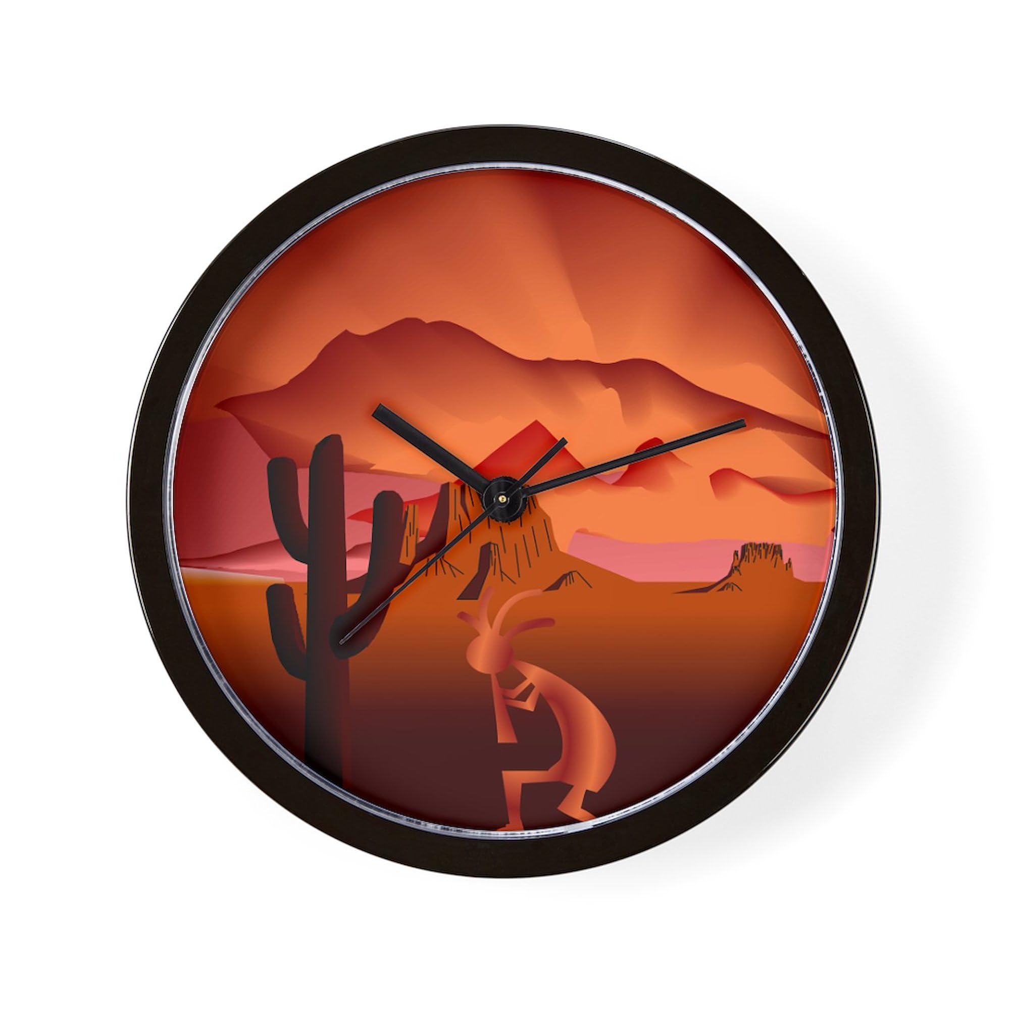 Southwest Kokopelli 10 Inch Wall Clock - Decorative Clock for Living Room, Kitchen, Office - Perfect for Home, Office & Gift Giving