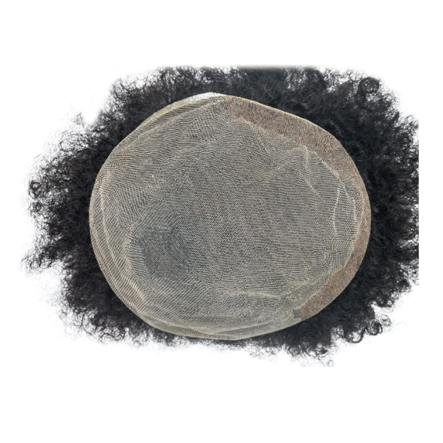 10x8 Inch Full Lace Afro Toupee for Men - 100% Human Hair Replacement System - #1 Jet Black Color - Perfect for Daily Wear, Special Occasions & Hair Loss Solutions