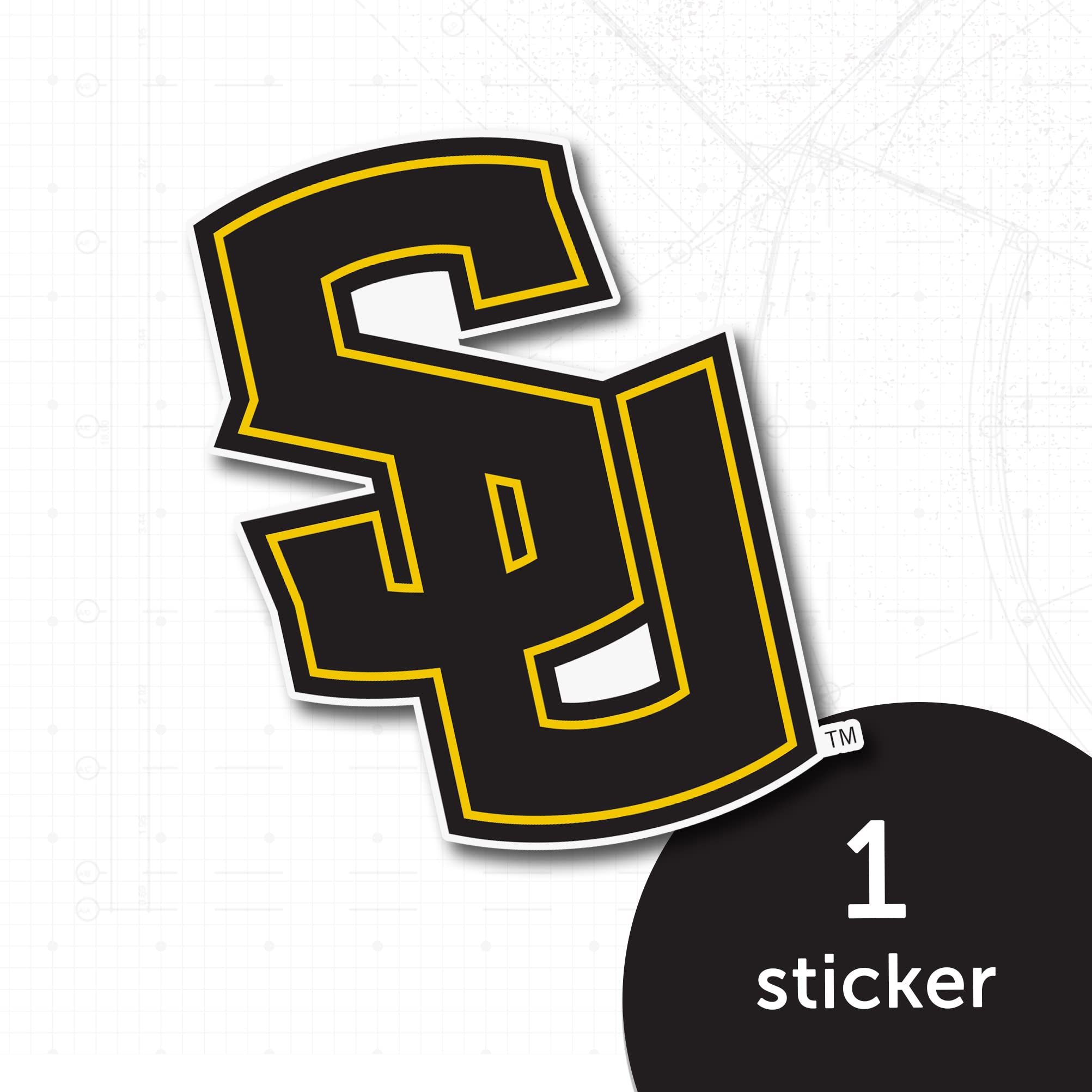 Southwestern University SU Pirates Desert Cactus Vinyl Decal Sticker - Waterproof Laptop, Water Bottle, Car, Scrapbook Decor - Perfect for College Dorm, School Spirit, and Fan Gifts