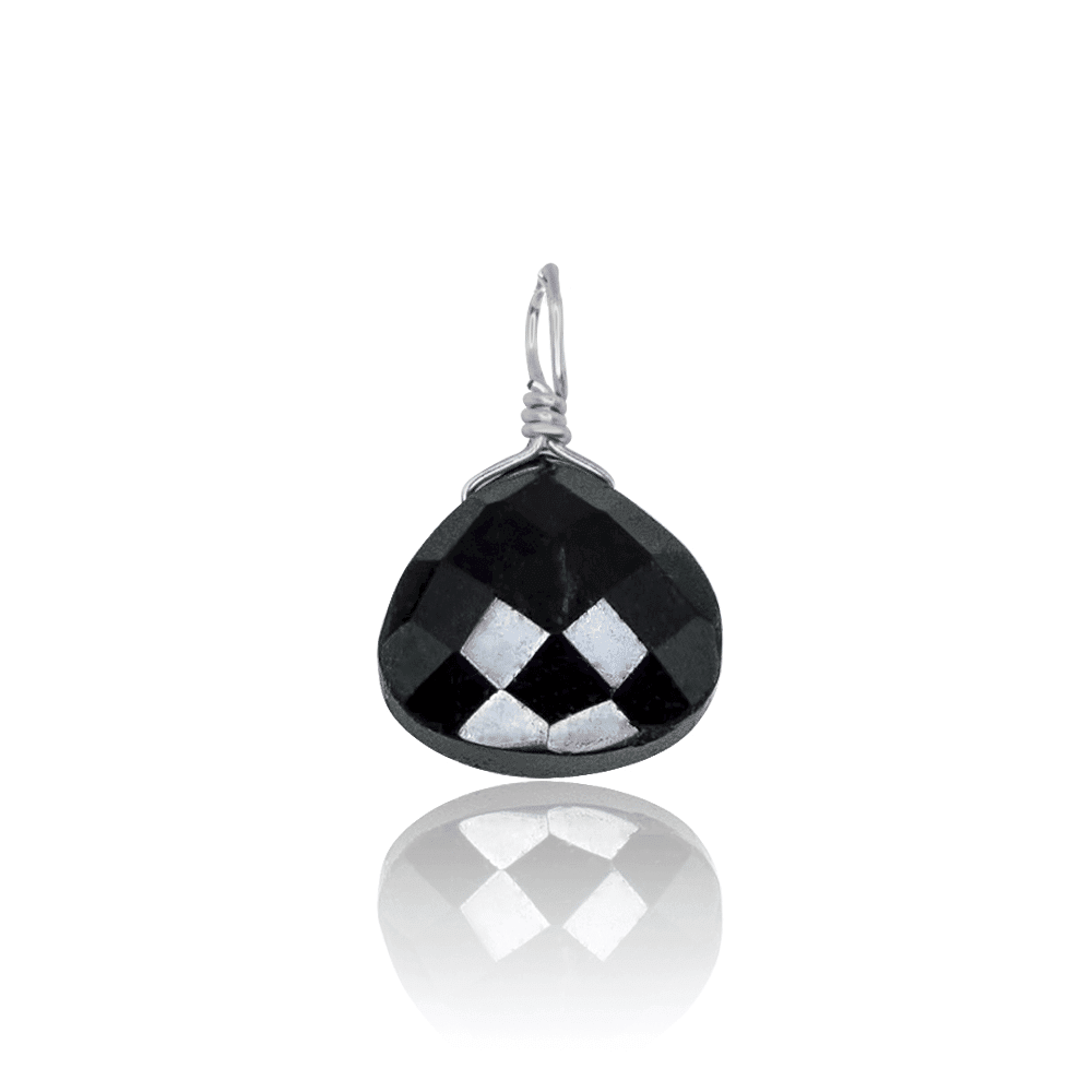 Tiny Black Onyx Teardrop Gemstone Pendant Necklace - Elegant Dainty Jewelry for Women, Perfect for Everyday Wear, Gift Giving & Special Occasions