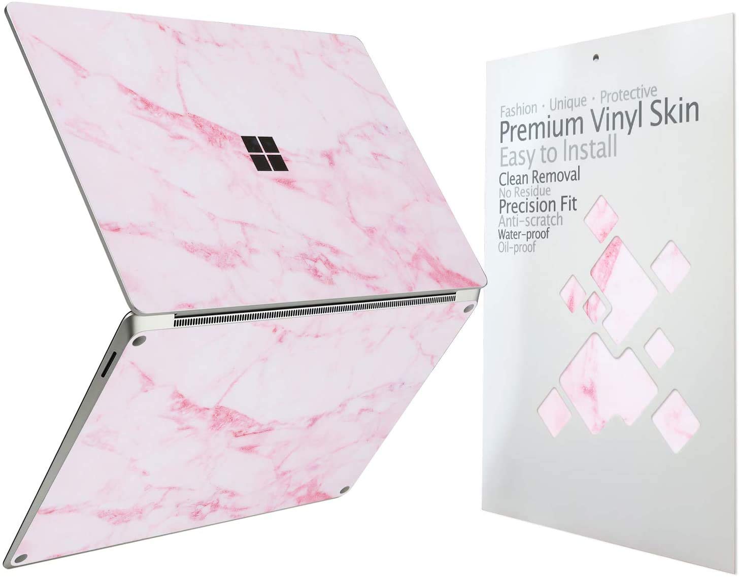 Pink Marble Vinyl Skin Cover Decal Sticker for Microsoft Surface Laptop Go 3/2/12.4