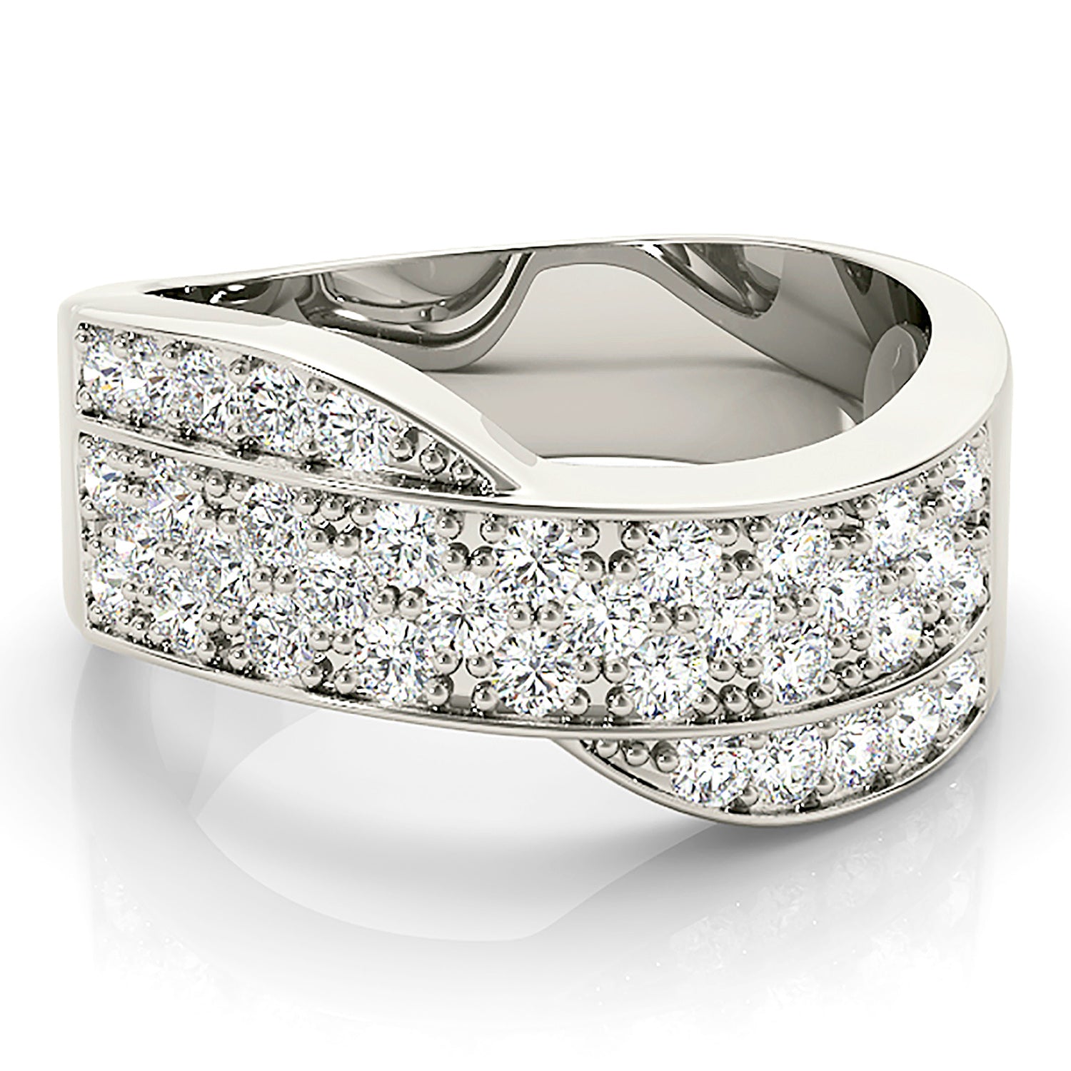 0.75 Carat Round Diamond Wide Band Anniversary Ring for Women - Perfect for Weddings, Anniversaries & Special Occasions