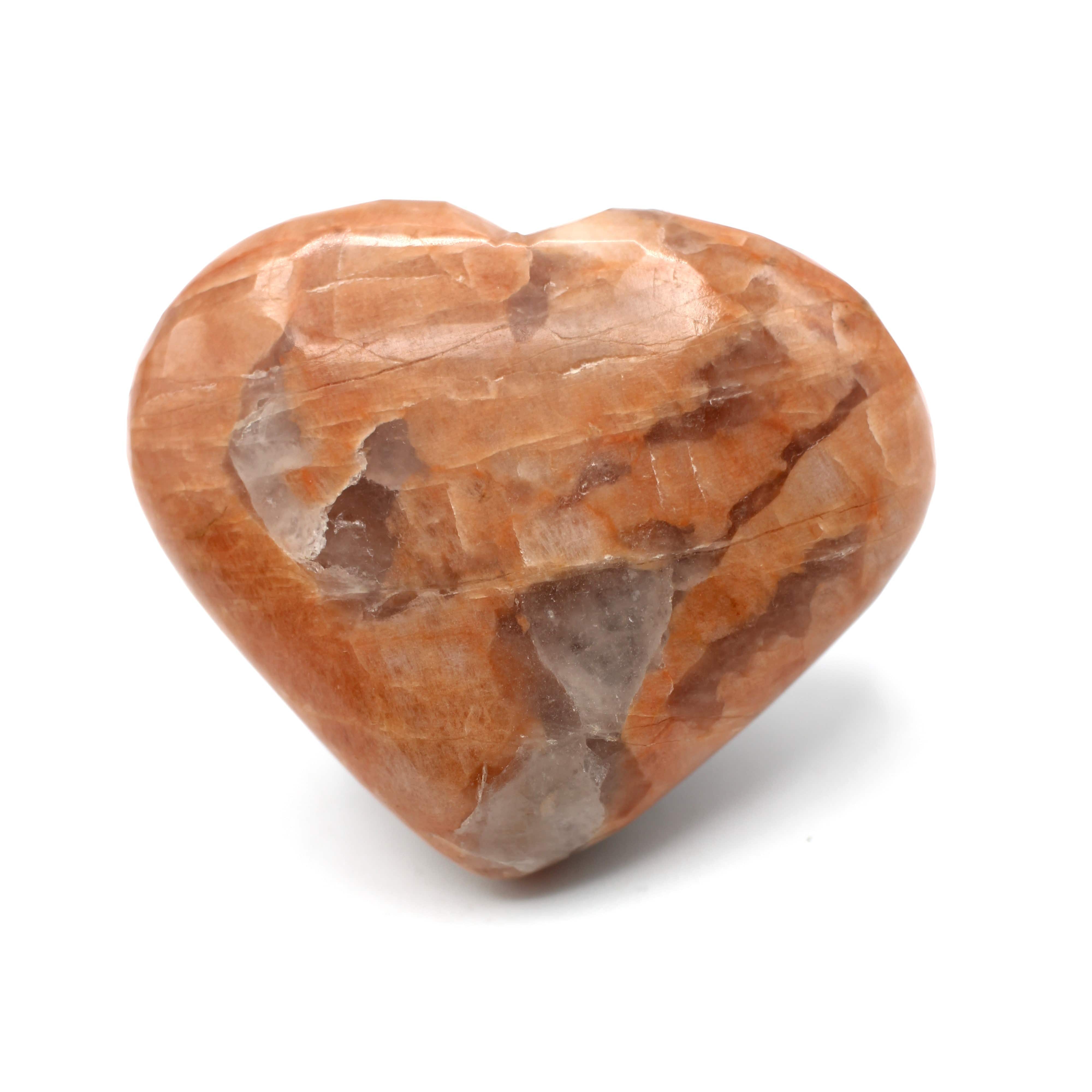 Canadian Peach Moonstone Heart Carving - Natural Gemstone Jewelry for Women, Healing Crystal Gift for Love & Protection | Perfect for Meditation, Reiki, and Spiritual Healing