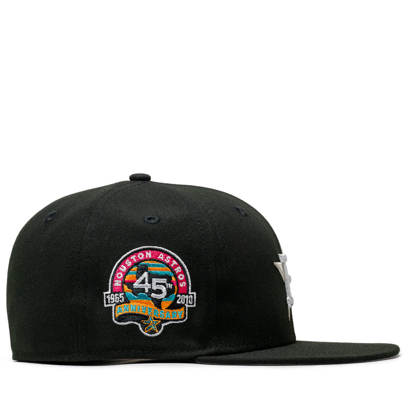 New Era x Politics Houston Astros 59FIFTY Fitted Cap - Official MLB Black Snapback Hat for Baseball Fans & Streetwear Style