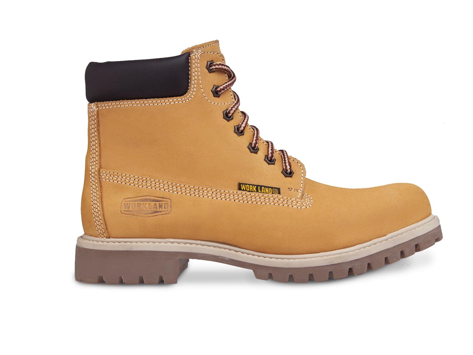 WORKLAND 77611 Men's Lightweight Lace-Up Hiking Boots - Slip Resistant Soft Toe Leather Work Boots for Outdoor Activities & Casual Wear
