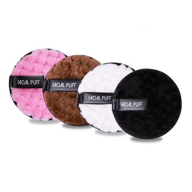 KitchenFest® 3-Piece Reusable Makeup Remover Pads - Eco-Friendly Facial Cleansing Rounds for Gentle Skin Care | Perfect for Travel, Daily Makeup Removal & Sustainable Beauty Routine