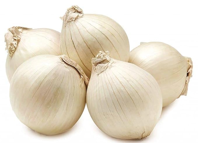 Fresh California-Grown Non-GMO White Onions - 1 Pound Bag | Premium Quality USA Produce for Cooking, Salads & Healthy Recipes