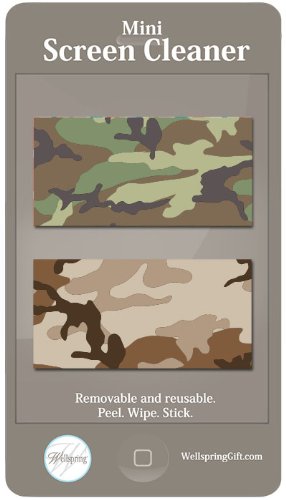 Mini Screen Cleaner - Portable & Effective Cleaning for Phones, Tablets, Laptops - Perfect for Home, Office & Travel Use - Camouflage Design