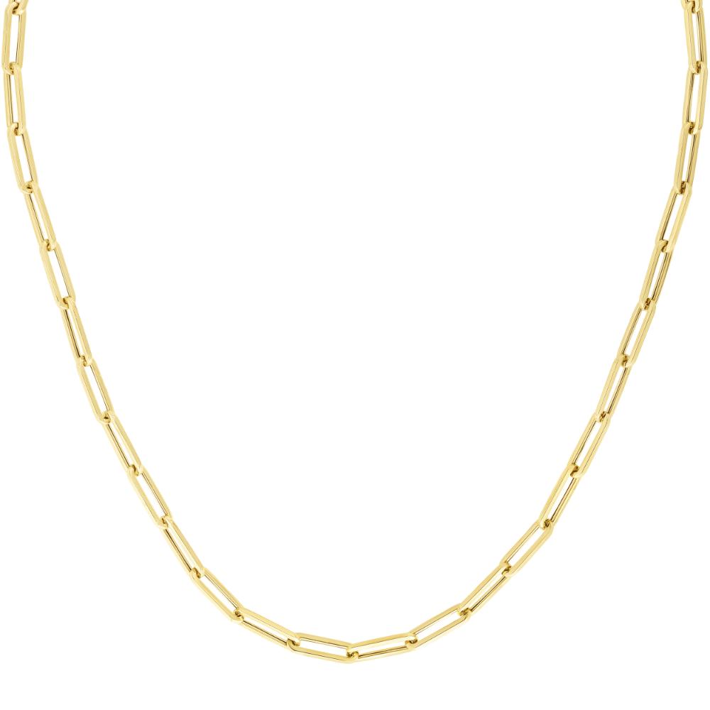 10K Gold 4.2mm Lite Paperclip Bracelet for Women - Dainty Minimalist Chain Bracelet - Everyday Jewelry for Casual & Office Wear
