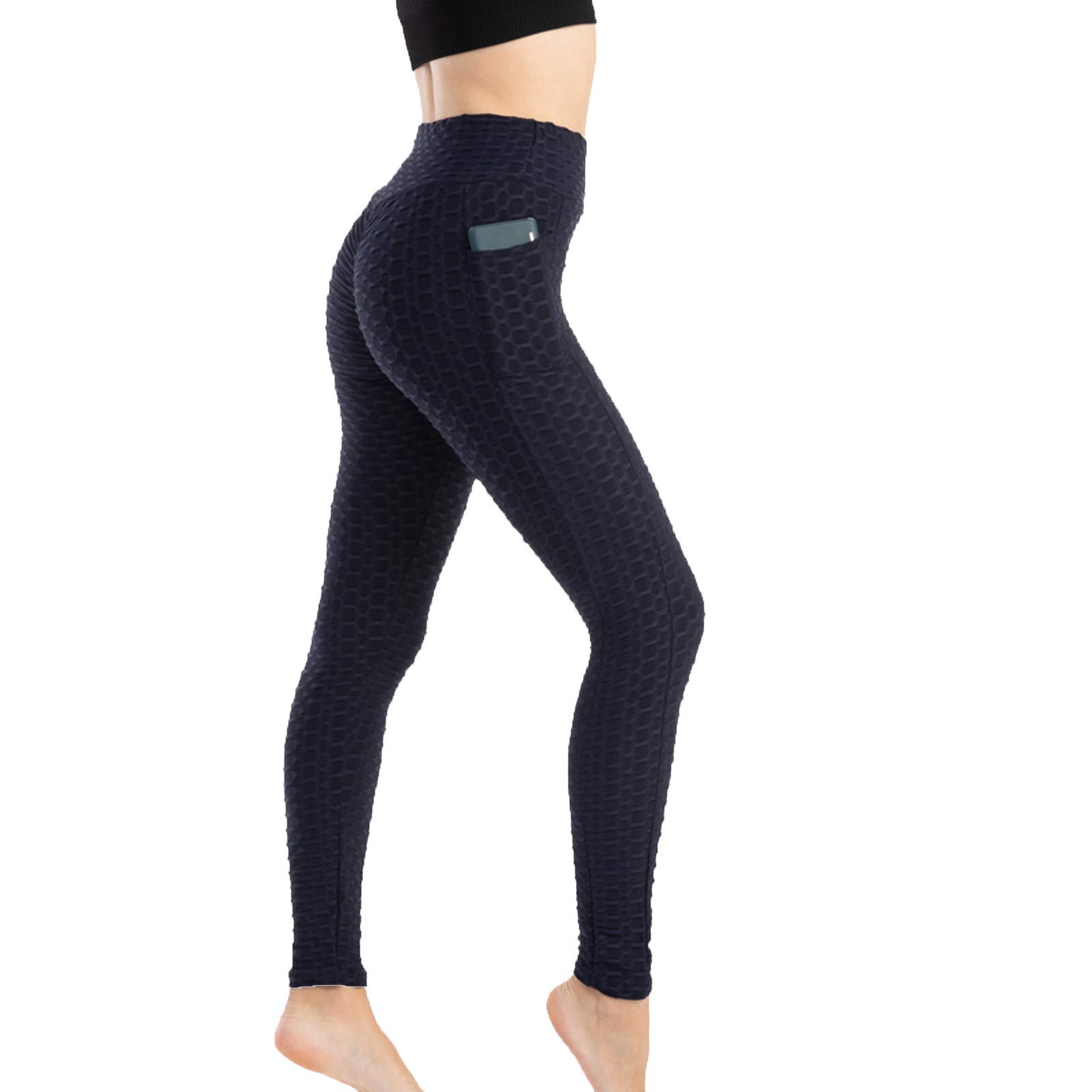 LULUZ High Waist Yoga Leggings for Women with Pockets - Tummy Control Workout Pants - Stretchy & Breathable Gym Leggings for Running, Yoga & Fitness