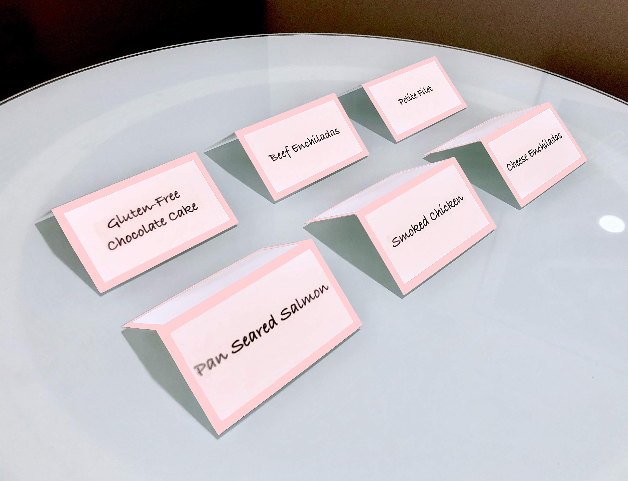 50-Pack Tented Place Cards for Weddings, Buffets, Banquets & Cocktail Parties | 14pt Matte Cardstock Name Cards | Perfect for Seating Assignments, Food Labels & Event Decor